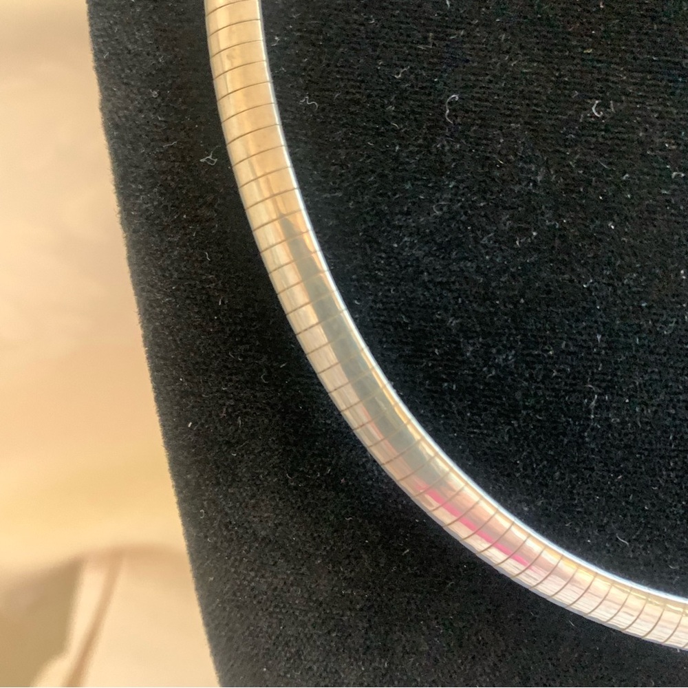925 Omega Necklace - Choker Vintage 28.8g - Picture 8 of 12